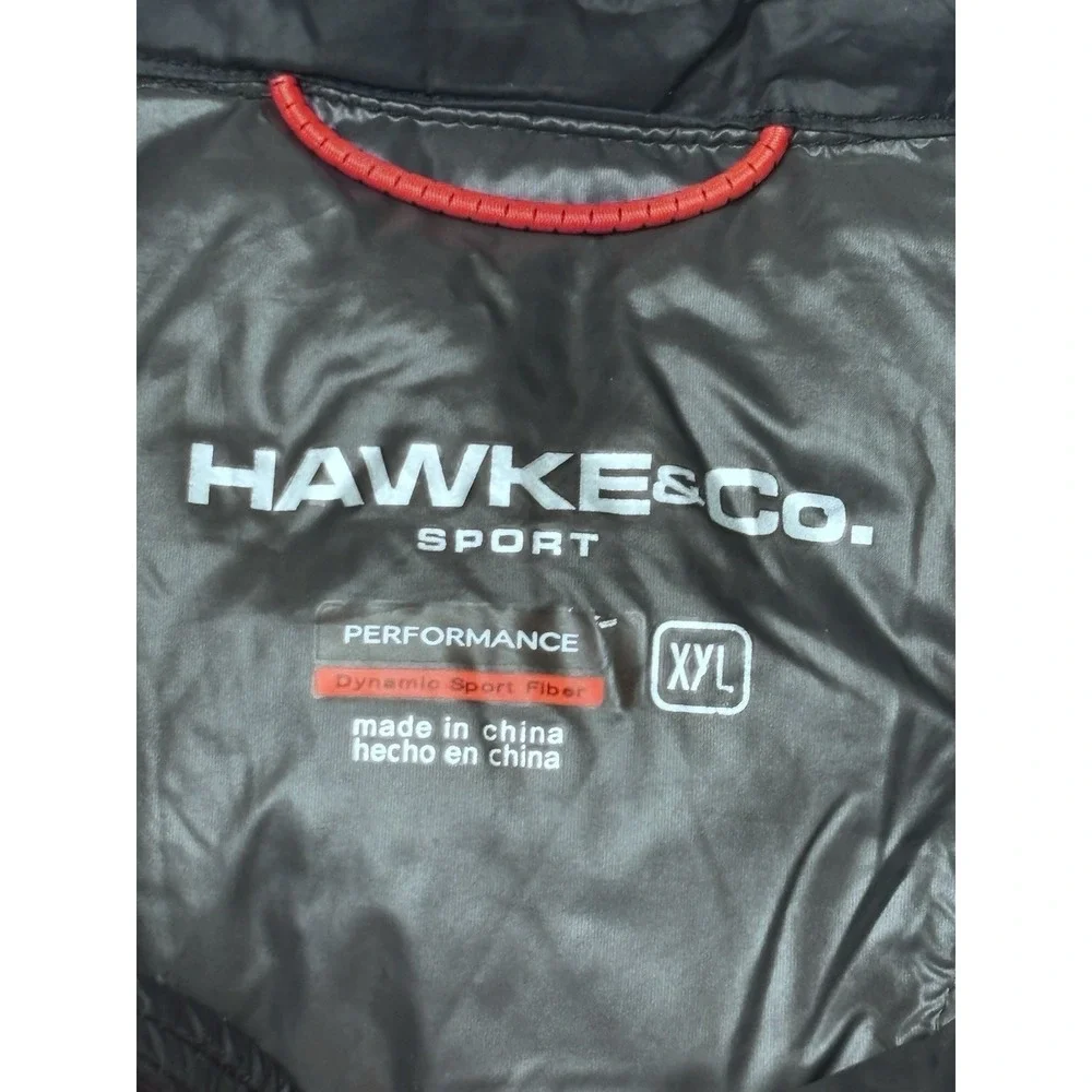 Hawke & Co Down Vest XXL Black Packable Puffer Full Zip‎ Outdoor Lightweight